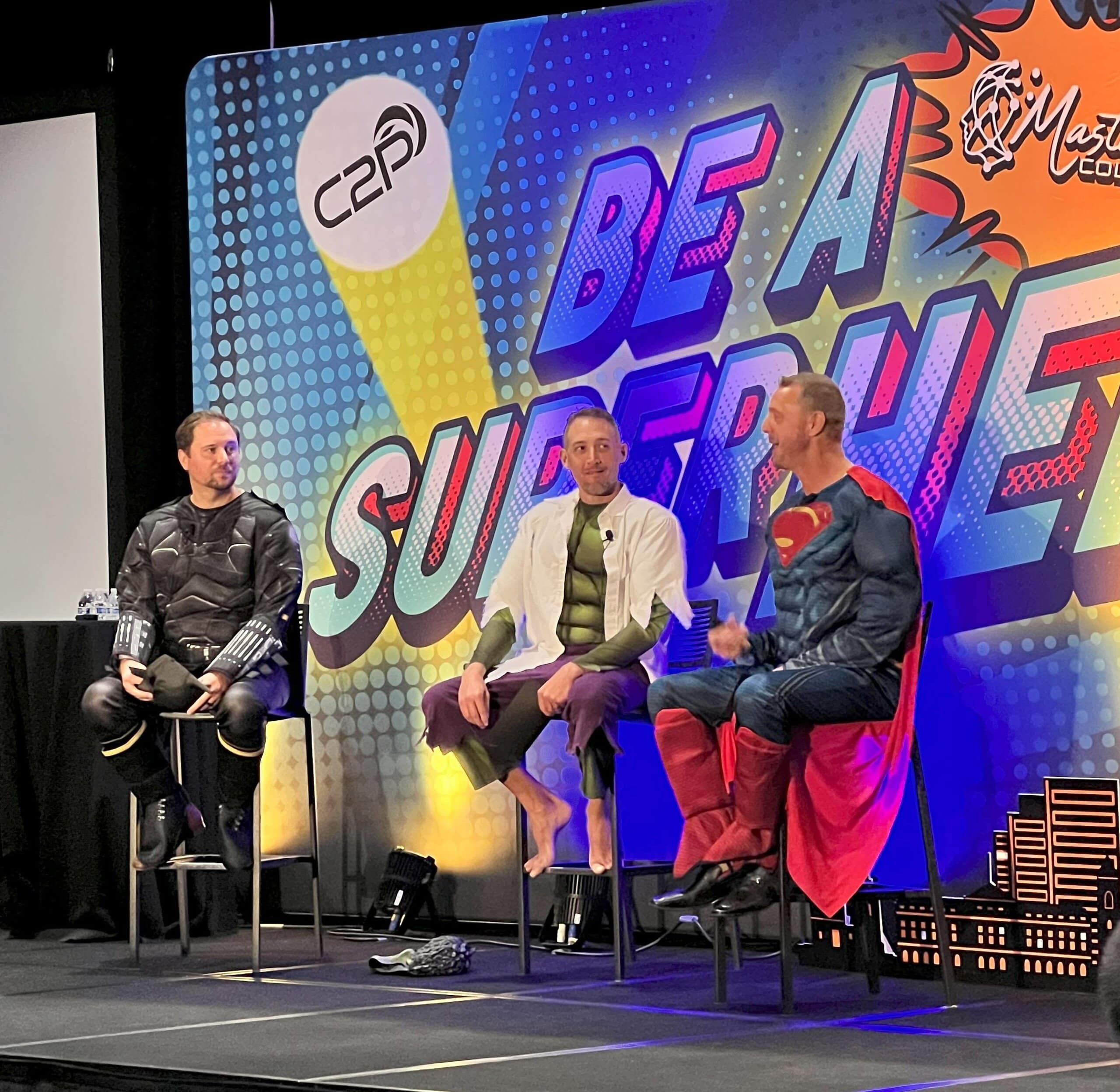 C2P superheroes Jason L Smith, Dave Alison, and Matt Seitz