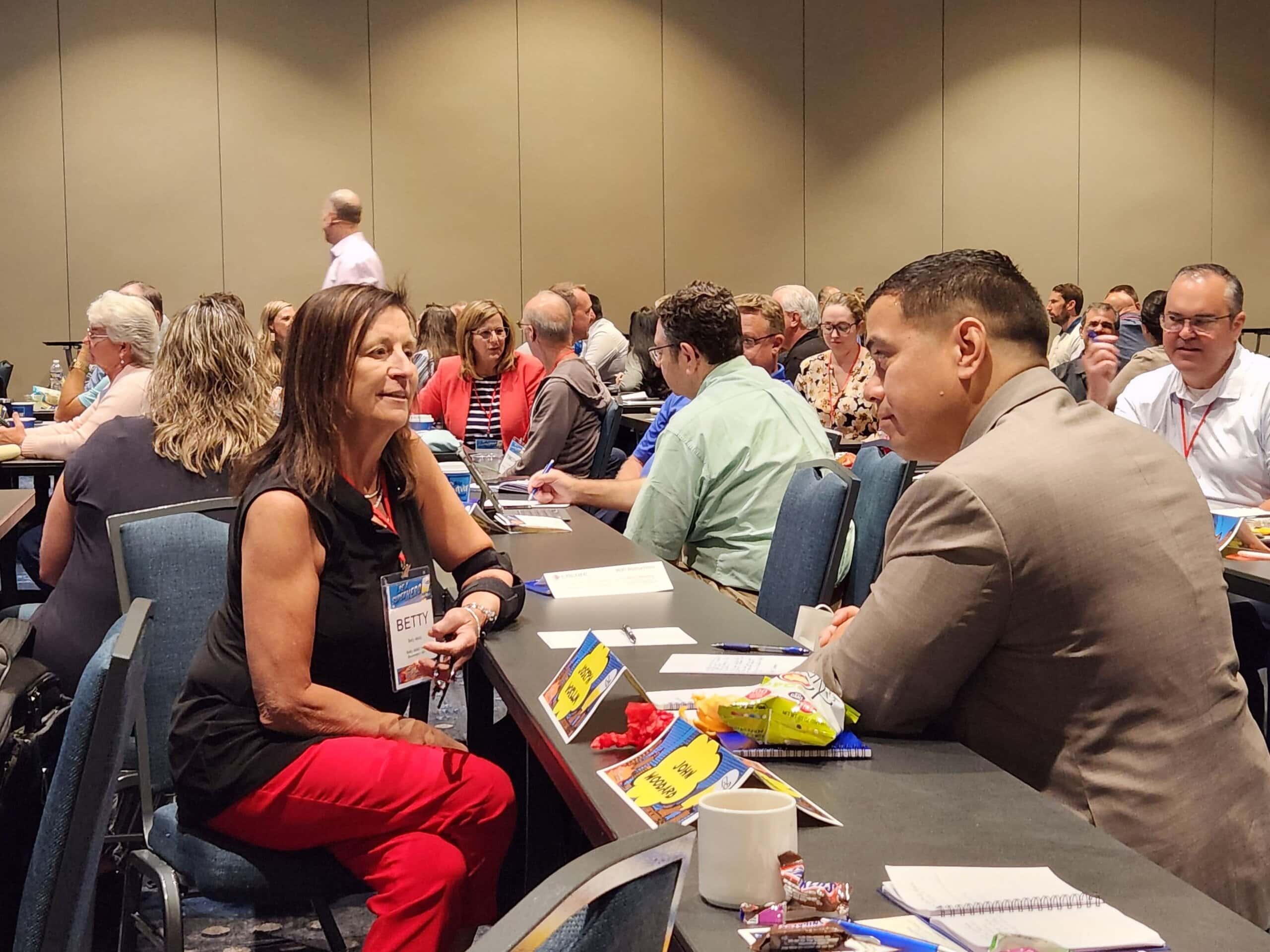 Guests complete an exercise in the Values-Based Financial Planning training with Bill Bachrach at C2P’s June 2023 MMC in Cleveland